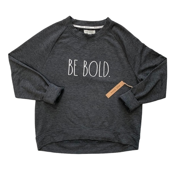 Rae Dunn Be Bold Lounge Cozy Graphic Crewneck Sweatshirt Size Medium - Picture 9 of 14
